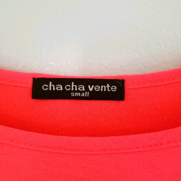 Coral colored batwing blouse - Picture 2 of 3